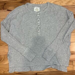 Offline by aerie waffle knit oversized long sleeve shirt